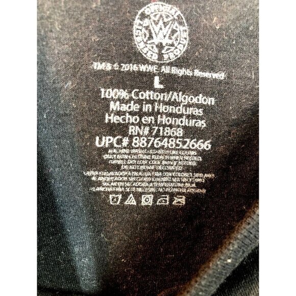 WWE Mens Superstars Black T-Shirt Large 100% Cotton Graphic Tee - Picture 5 of 6